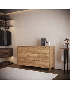 Большой комод для хранения с девятью ящиками из шпона ясеня желтый Laredoute