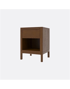Прикроватная тумба с ящиком и открытой нишей из шпона дуба каштановый Laredoute