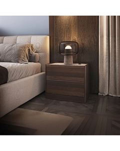 Прикроватная тумба с двумя ящиками из массива дуба каштановый So'home