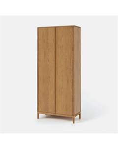 Шкаф для одежды двухдверный из массива дуба бежевый Laredoute