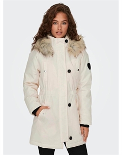 Парка с капюшоном бежевый Only