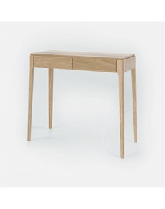 Консоль с двумя ящиками из массива дуба в современном стиле каштановый So'home