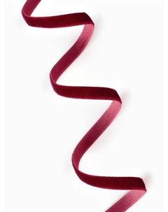 Лента бархатная, 6 мм, 18±1 м, бордовая №43 Арт узор