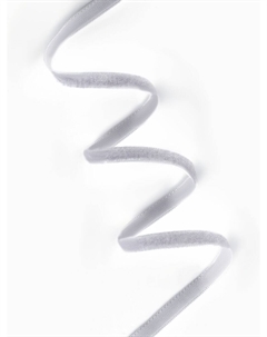 Лента бархатная, 6 мм, 18±1 м, серая №184 Арт узор