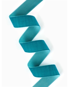 Лента бархатная, 25 мм, 18±1 м, зеленая №72 Арт узор