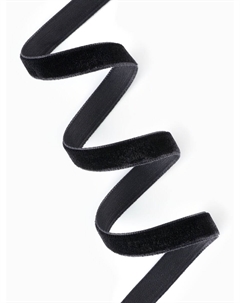 Лента бархатная, 10 мм, 18±1 м, черная №03 Арт узор