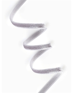 Лента бархатная, с серебряным люрексом, 6 мм, 18±1 м, серая №184 Арт узор