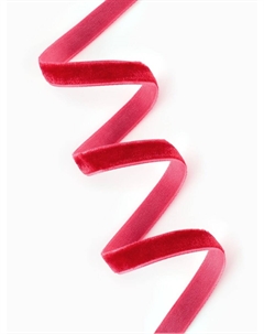 Лента бархатная, 10 мм, 18±1 м, красная №40 Арт узор