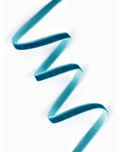 Лента бархатная, 6 мм, 18±1 м, зеленая №34 Арт узор