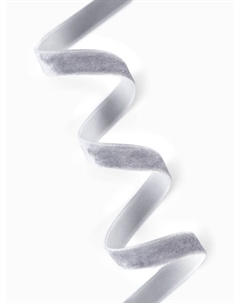 Лента бархатная, 10 мм, 18±1 м, серая №184 Арт узор