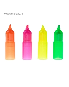 Маркер текстовыделитель, наконечник скошенный 5 мм, секционный, 4 цвета Calligrata