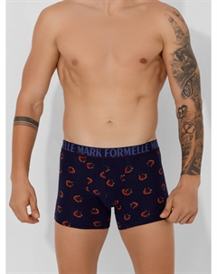 Трусы боксеры мужские синие с принтом Mark formelle