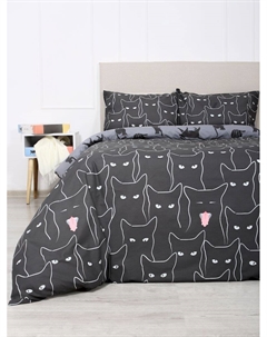 Комплект постельного белья "Черные кошки" (1,5 сп) Мона лиза