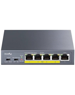Коммутатор GS105P 5-Port Gigabit PoE+ Switch 36W Cudy