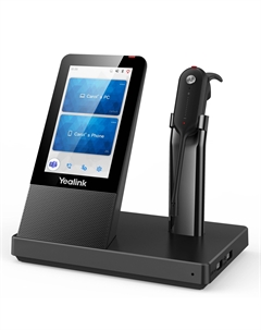 Гарнитура Yealink WH67 UC HD звук, 120м DECT, шумоподав, дисплей 4'', USB-хаб, Bluetooth