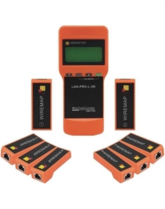 Тестер Lanmaster LAN-PRO-L-8R кабельный с измерением длины, 8 ответных частей
