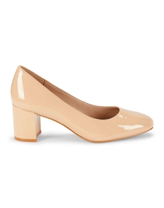 Туфли-лодочки из лакированной кожи на блочном каблуке Holly, цвет Golden Beige Stuart weitzman
