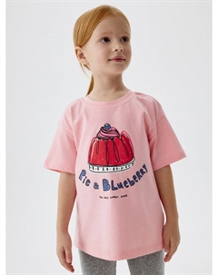 Футболка оверсайз с принтом для девочек Sela