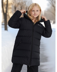 Пуховик для девочек, Черный Outventure