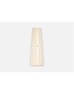 Декоративная ваза Арт Деко, Cha3-L, белый с золотом, 12х12х30 1 шт Вещицы