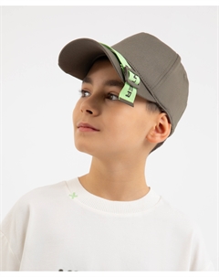 Бейсболка с оригинальным козырьком хаки для мальчика Gulliver