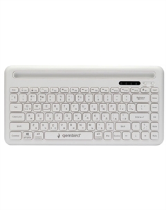 Клавиатура Wireless KBW-8 84кл, подставка для телефона, BT 5.1, белая Gembird