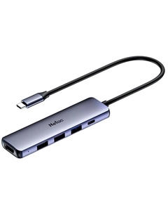 Концентратор Hub WF13 Type-C to USB 3.0, 2*USB 2.0, 100W PD, HDMI Netac