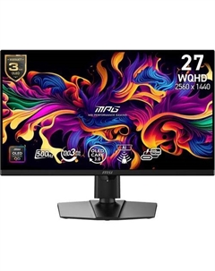 26.5" Монитор MSI MPG 271QR QD-OLED X50, 2650x1440, QD OLED, 500Гц, 2хHDMI, 1хDP, черный Msi