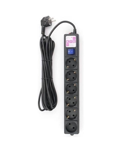 Сетевой фильтр PowerCube SPG6-B2, 5м, черный Power cube