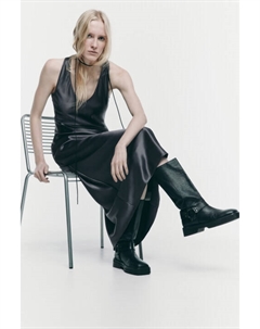 Платье-майка миди атласное на широких бретелях Befree