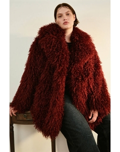 Шуба утепленная с длинным ворсом Befree