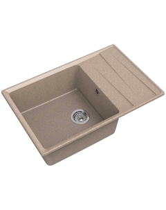 Кухонная мойка GranFest LEVEL 860L, 1-чаша+крыло, 860х500мм, песочный (LV-860L песочный) Granfest