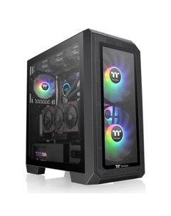 Корпус View 300 MX, ATX, Midi-Tower, 2xUSB 3.0, USB Type-C, RGB подсветка, черный, без БП (CA-1P6-00M1WN-00) Thermaltake