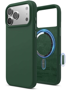 Чехол Magnetic Alpine Green для iPhone 17 Pro Max, MagSafe, силикон, зеленый Elago