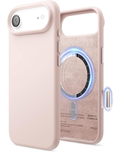 Чехол Magnetic Light Lilac для iPhone Air, MagSafe, силикон, светло-розовый Elago