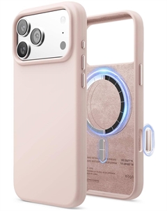 Чехол Magnetic Light Pink для iPhone 17 Pro Max, MagSafe, силикон, светло-розовый Elago