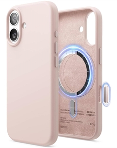 Чехол Magnetic Light Blue для iPhone 17, MagSafe, силикон, светло-розовый Elago