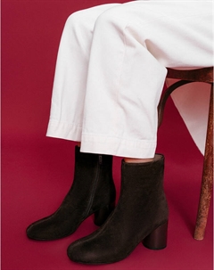 Коричневые женские велюровые ботильоны Mascotte