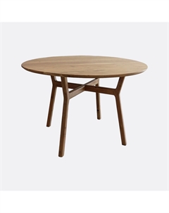 Стол обеденный круглый из массива акации бежевый So'home