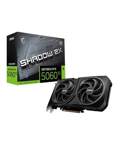 Видеокарта PCI-E GeForce RTX 5060 TI SHADOW 2X PLUS (RTX 5060 Ti 16G SHADOW 2X PLUS) 16GB GDDR7 128bit 5nm 2572/28000MHz 3*DP HDMI Msi