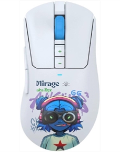 Мышь Wireless Bloody R73 Ultra Duo белый/рисунок оптическая 20000dpi USB/USB-C 7but (2076543) A4tech