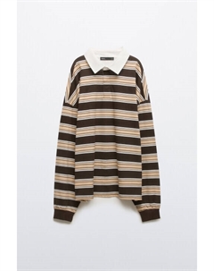 Свитшот в полоску с воротничком Befree