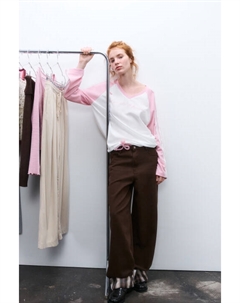 Лонгслив-джерси с кружевными лампасами Befree