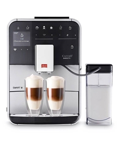 Кофемашина автоматическая Melitta Caffeo Barista T Smart F 830-101, зерновой / молотый, 1.8 л, автоматический капучинатор, дисплей, управление со смартфона, серебристый, 1.45 кВт (21781)
