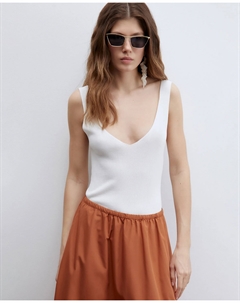 Топ с кружевными бретелями, белый Сфера