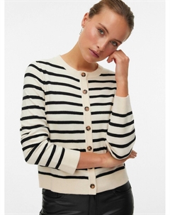 Кардиган в полоску черный Vero moda