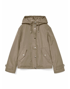 Парка короткая с капюшоном бежевый Vero moda