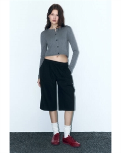 Шорты-бермуды хлопковые с декоративной петлей Befree