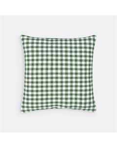 Чехол на подушку с принтом виши 40x40 см Edith зеленый Laredoute