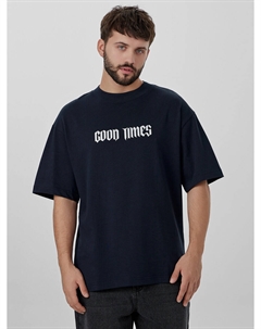 Футболка мужская синяя с надписью Mark formelle